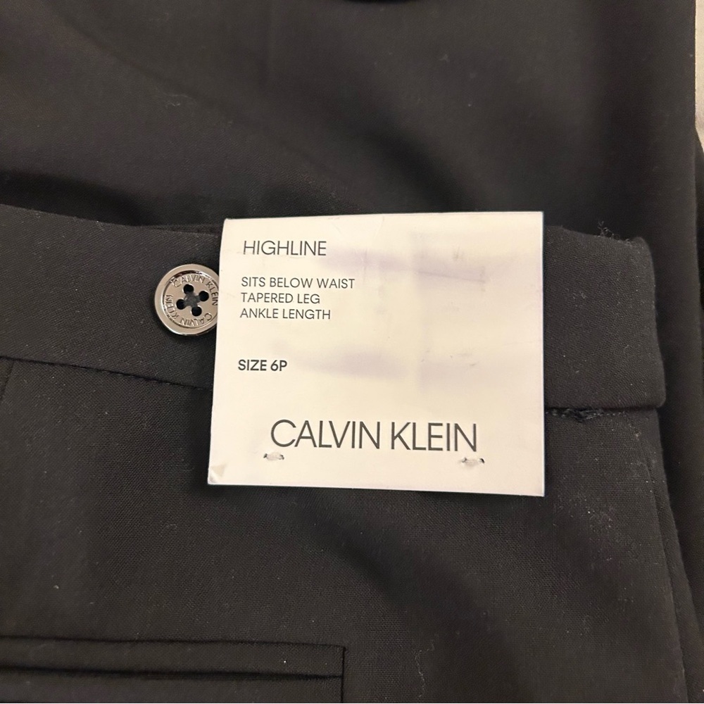 Calvin Klein Women's Highline Ankle Length Pant in Black Size 6P - Picture 9 of 12